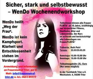 WenDo Wochenendworkshop @ Tuchfabrik Trier