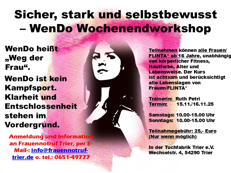 WenDo Wochenendworkshop @ Tuchfabrik Trier